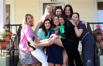 (here is my core HSV crew - plus a couple of other good friends - at KT's baby shower this past April! A fun crew for sure....)